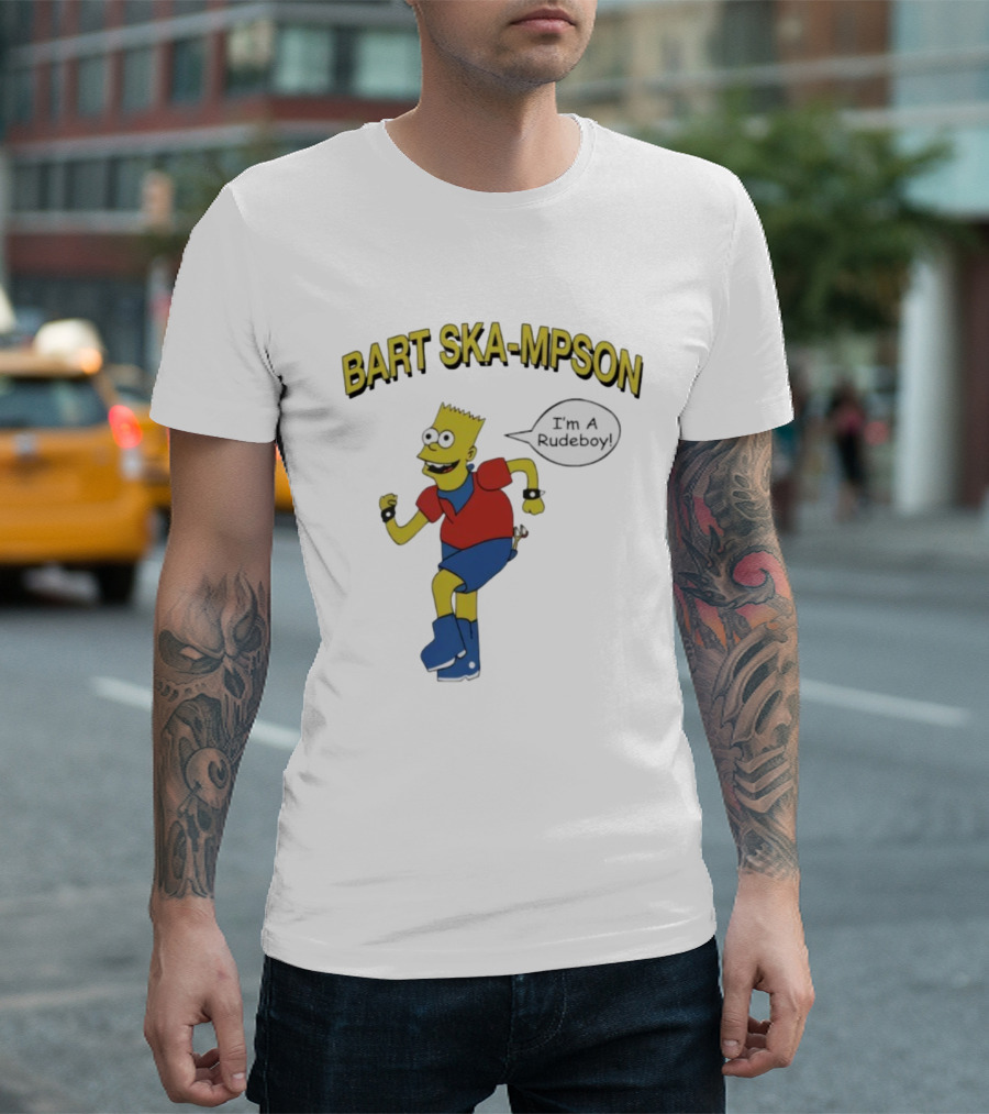 Bart Ska-Mpson I'm A Rudeboy Ska Music Character T-Shirt