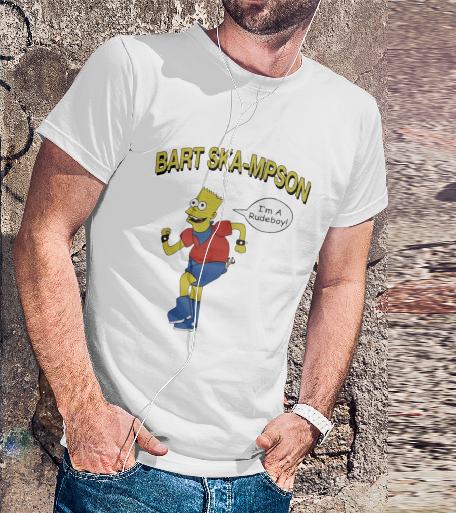 Bart Ska-Mpson I'm A Rudeboy Ska Music Character T-Shirt