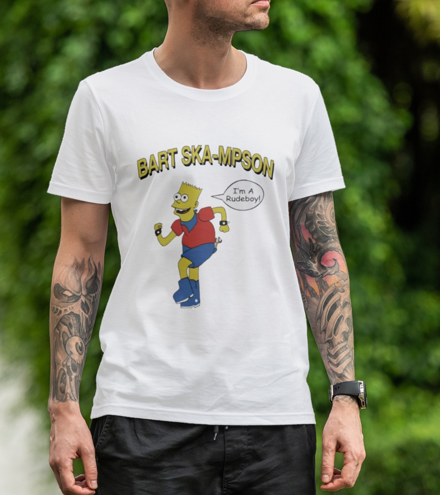 Bart Ska-Mpson I'm A Rudeboy Ska Music Character T-Shirt
