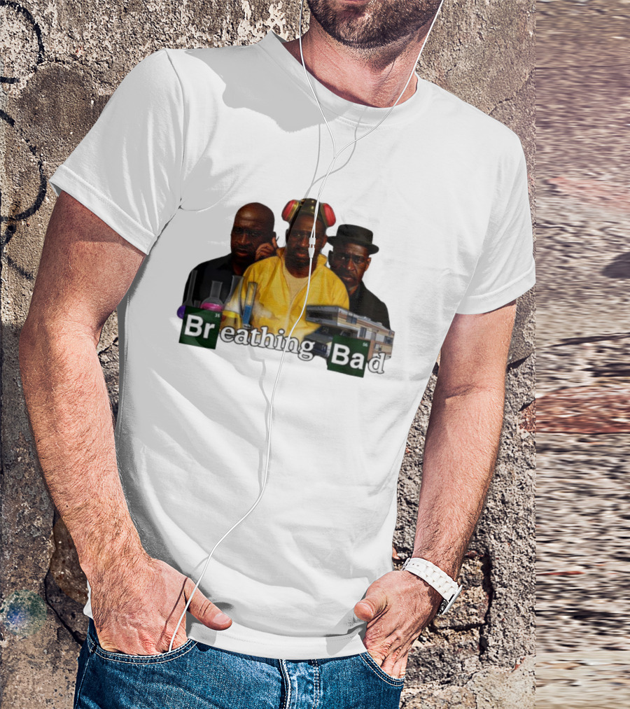 Breathing Bad Yellow Suit Characters Science Beakers RV T-Shirt