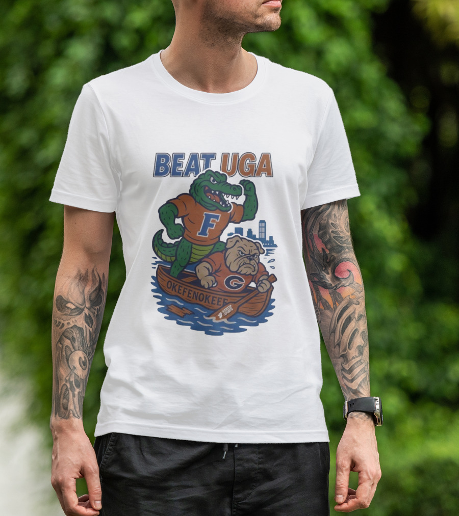 Beat UGA Florida Gators Vs Georgia Bulldogs Okefenokee Rivalry T-Shirt