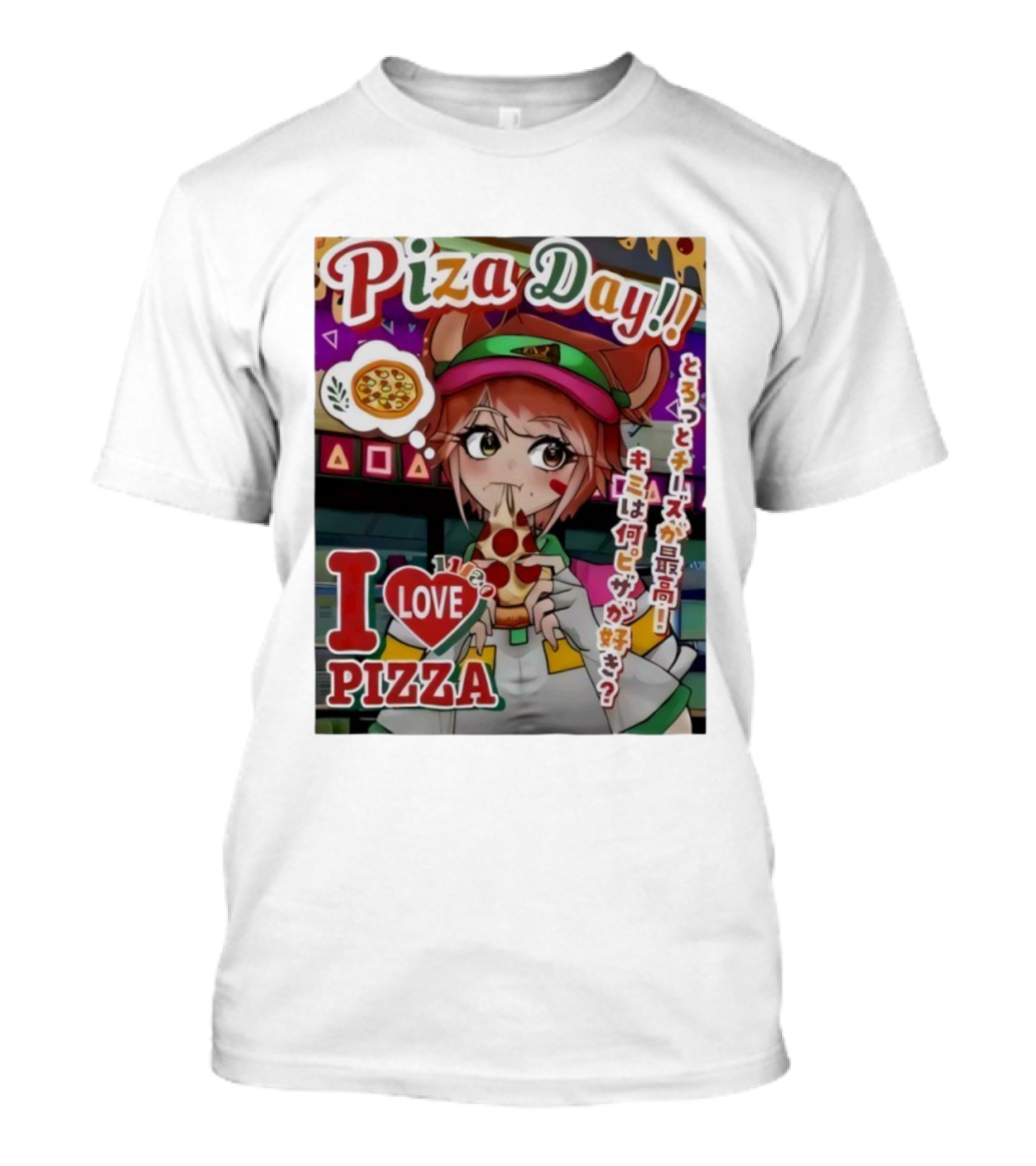 Pizza Day I Love Pizza Bitcoin Pizza Day Anime Laszlo Hanyecz T-Shirt