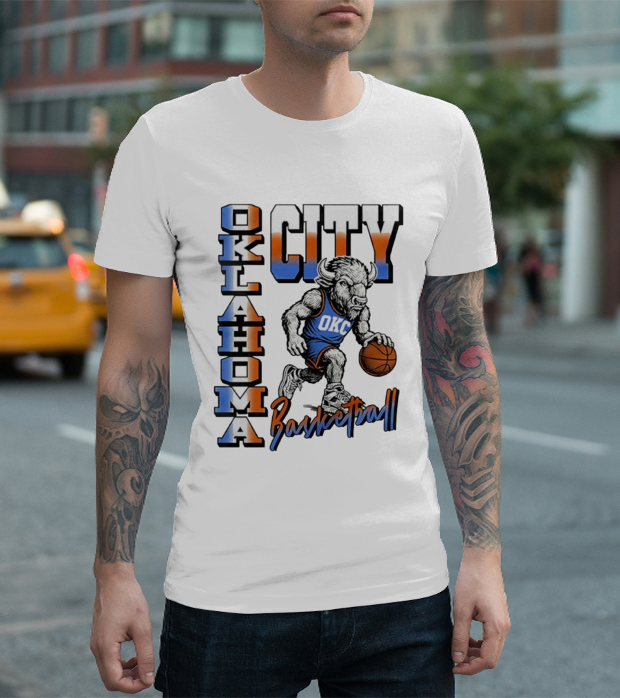 Oklahoma City OKC Basketball Mascot T-Shirt