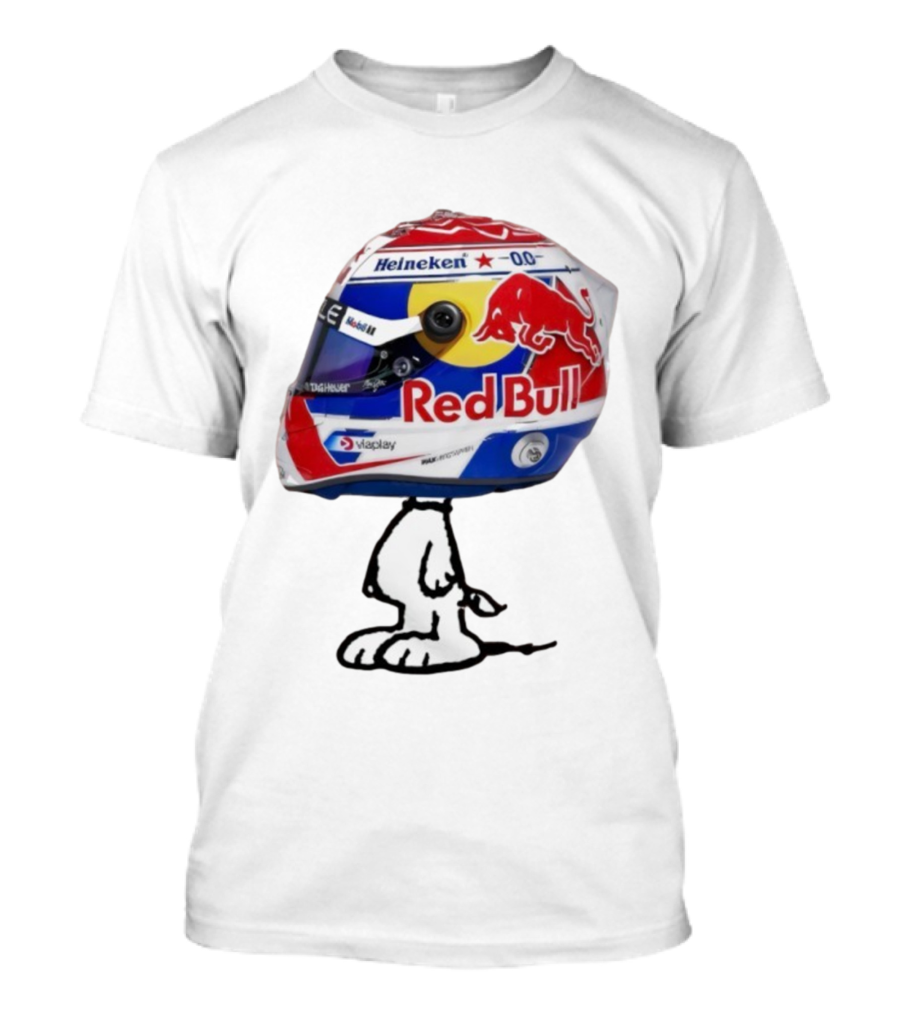 Max Verstappen Red Bull Racing Helmet Snoopy Mashup T-Shirt