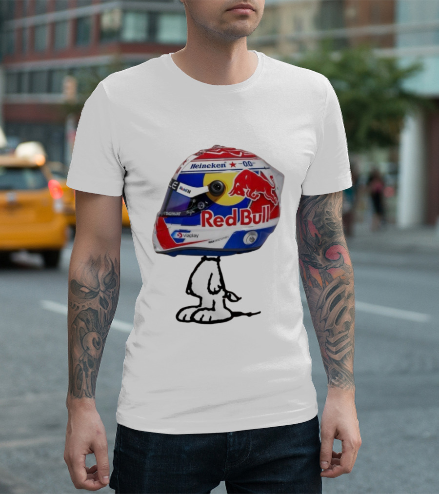 Max Verstappen Red Bull Racing Helmet Snoopy Mashup T-Shirt