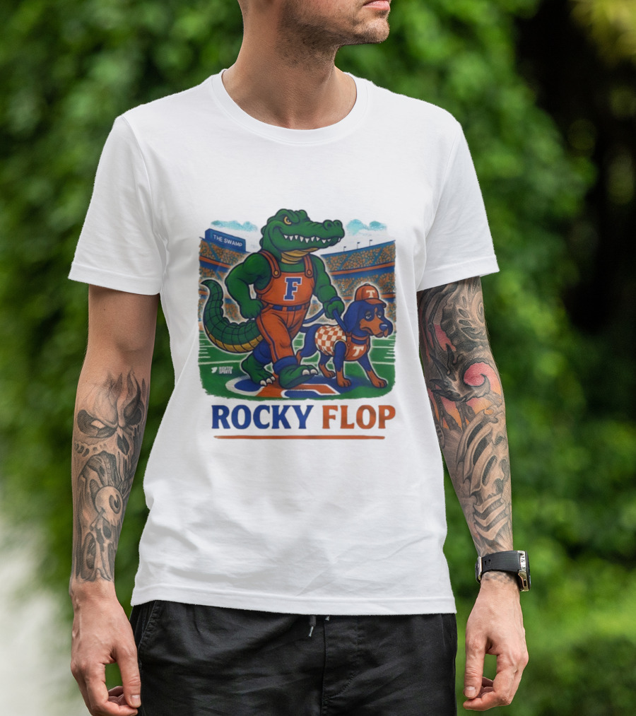Rocky Flop Florida Gators Vs Tennessee Volunteers The Swamp Bigtop Sports T-Shirt