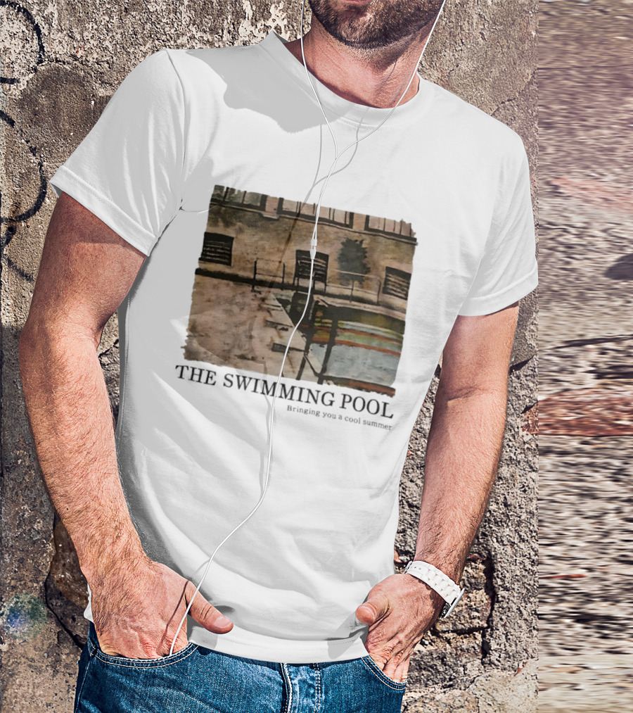 The Swimming Pool Bringing You A Cool Summer Urban Watercolor Art T-Shirt