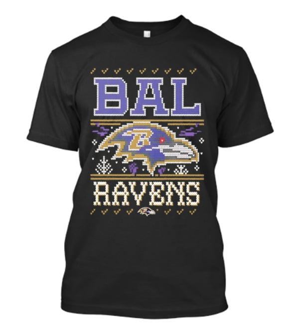 BAL Ravens Holiday Knit Style T-Shirt