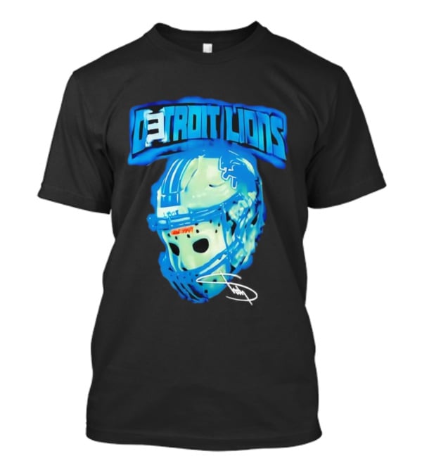 Detroit Lions Drip Helmet Signature Thanksgiving T-Shirt