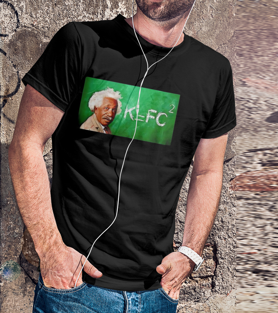 K=Fc² Einstein Formula Chalkboard Illustration T-Shirt