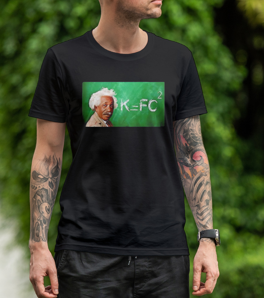 K=Fc² Einstein Formula Chalkboard Illustration T-Shirt