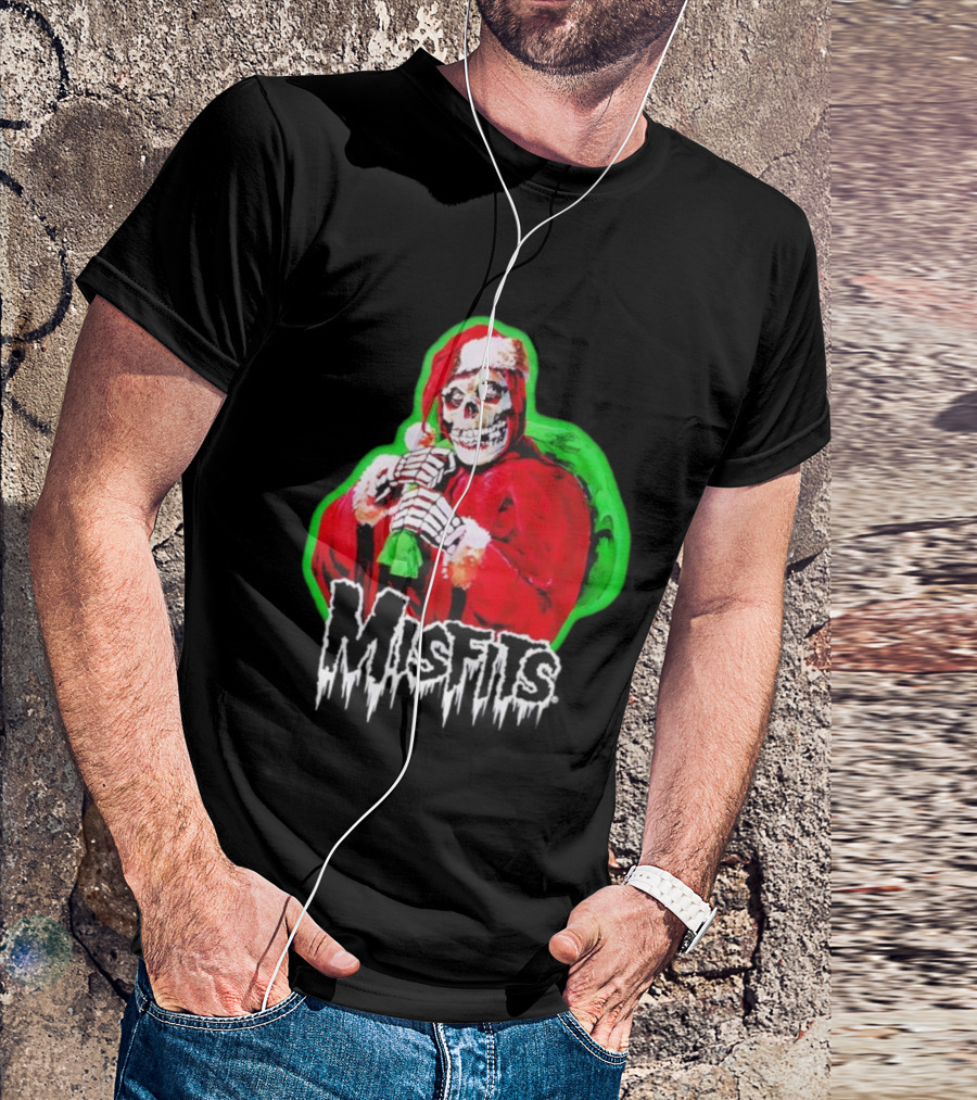 Misfits Santa Crimson Ghost Christmas Holiday T-Shirt