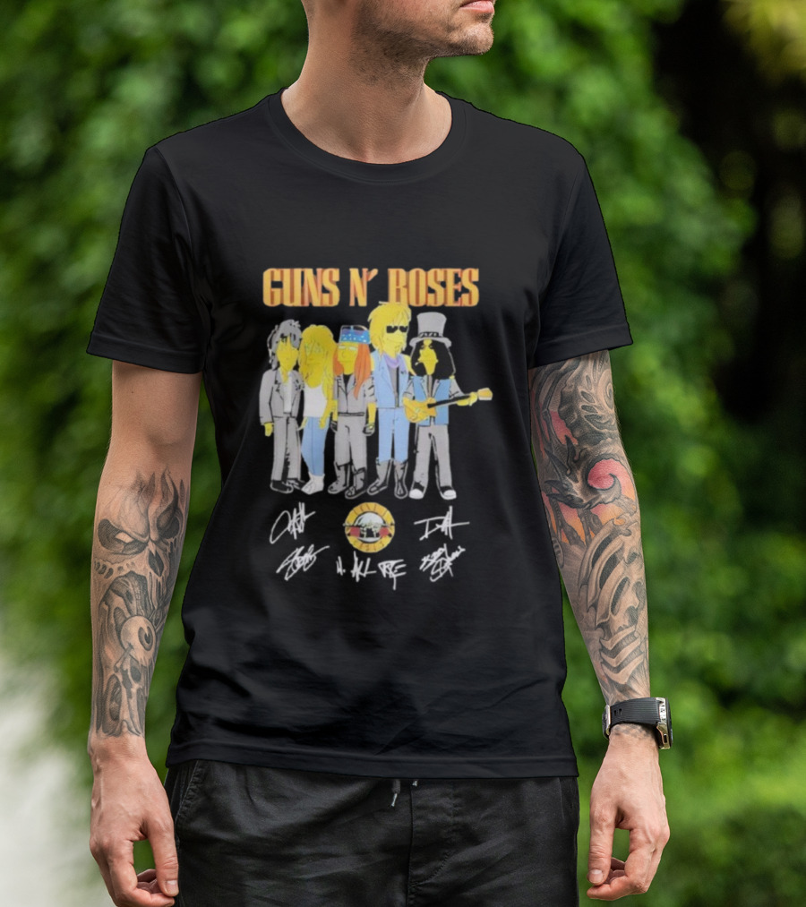 Simpsons Guns N’ Roses Band Parody T-Shirt