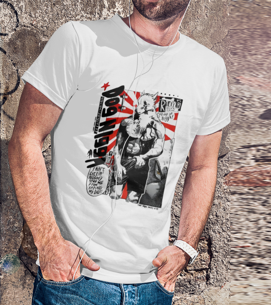 Dog Ningen Food Rex Manga Comic Style T-Shirt