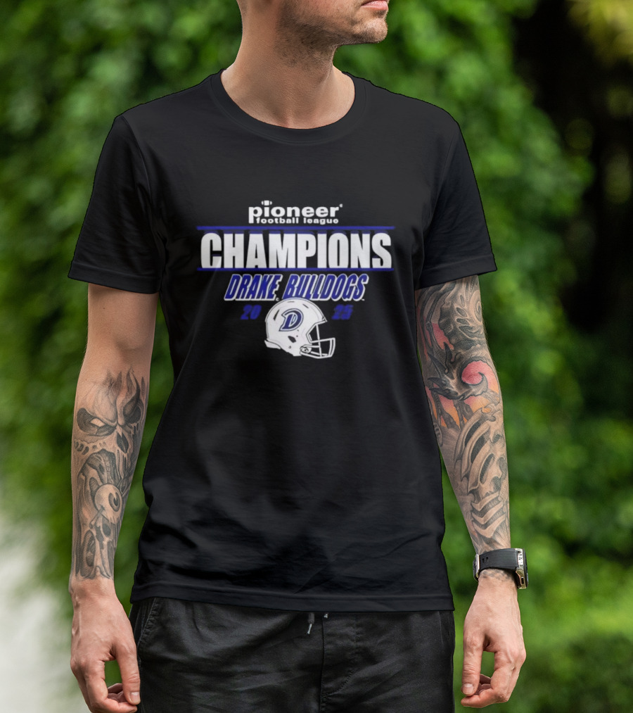 Drake Bulldogs 2025 PFL Champions Pioneer Football League T-Shirt