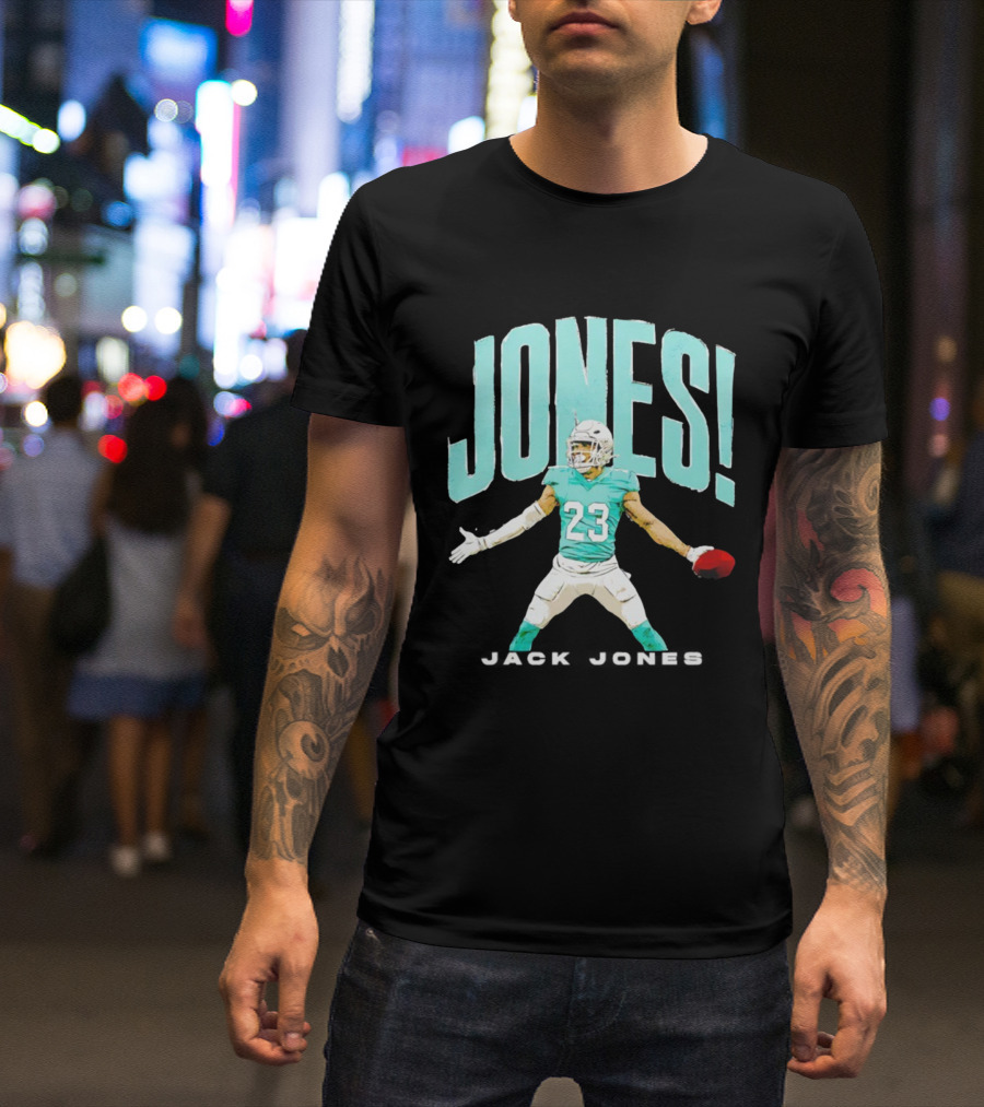 JONES 23 Holding Football Miami T-Shirt