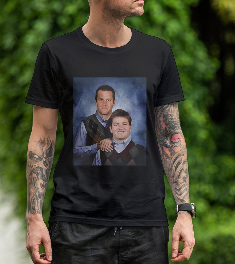 Drake Maye Tom Brady Stepbrothers New England Patriots NFL Football 2025 T-Shirt