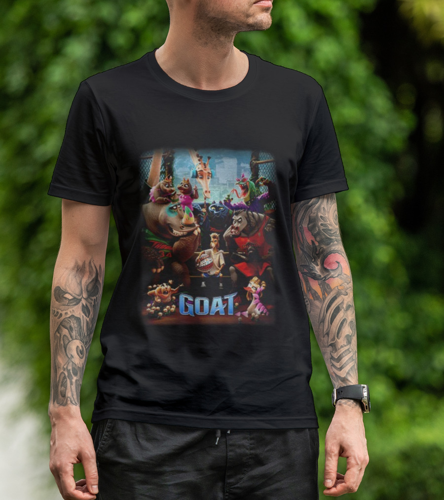 GOAT Greatest Of All Time Cartoon Animal Characters T-Shirt