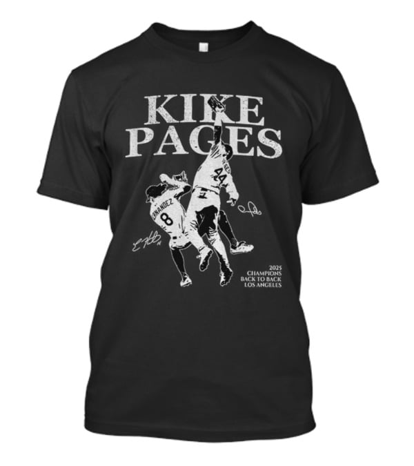 The Catch Kike Hernandez Pages Los Angeles Champs Baseball Signature T-Shirt