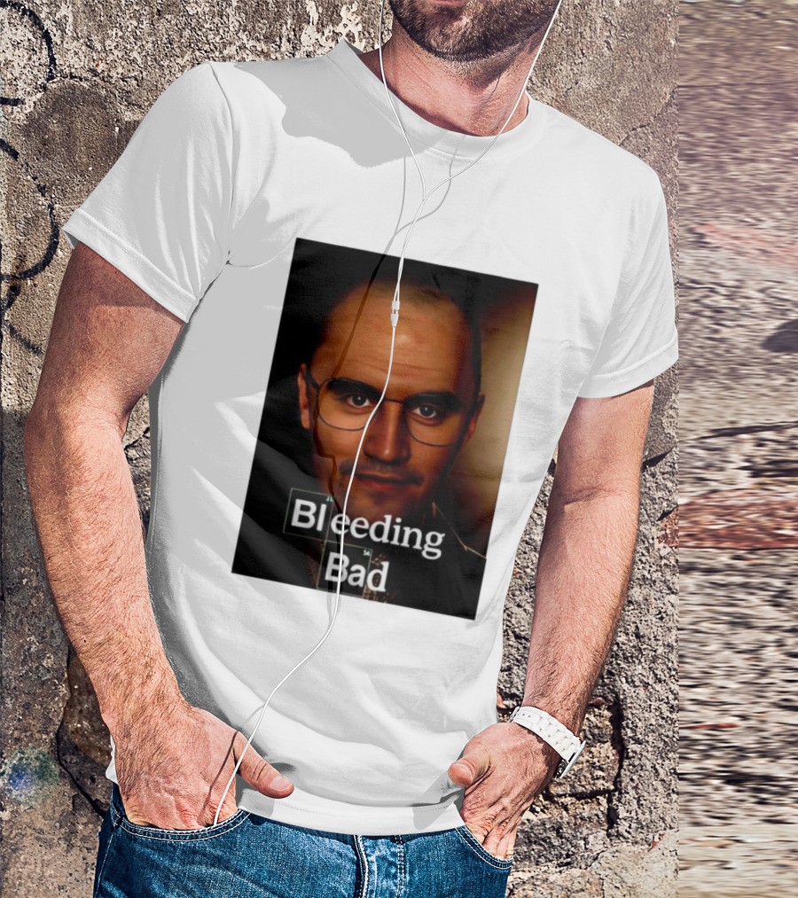 Bleeding Bad Bald Man With Glasses T-Shirt