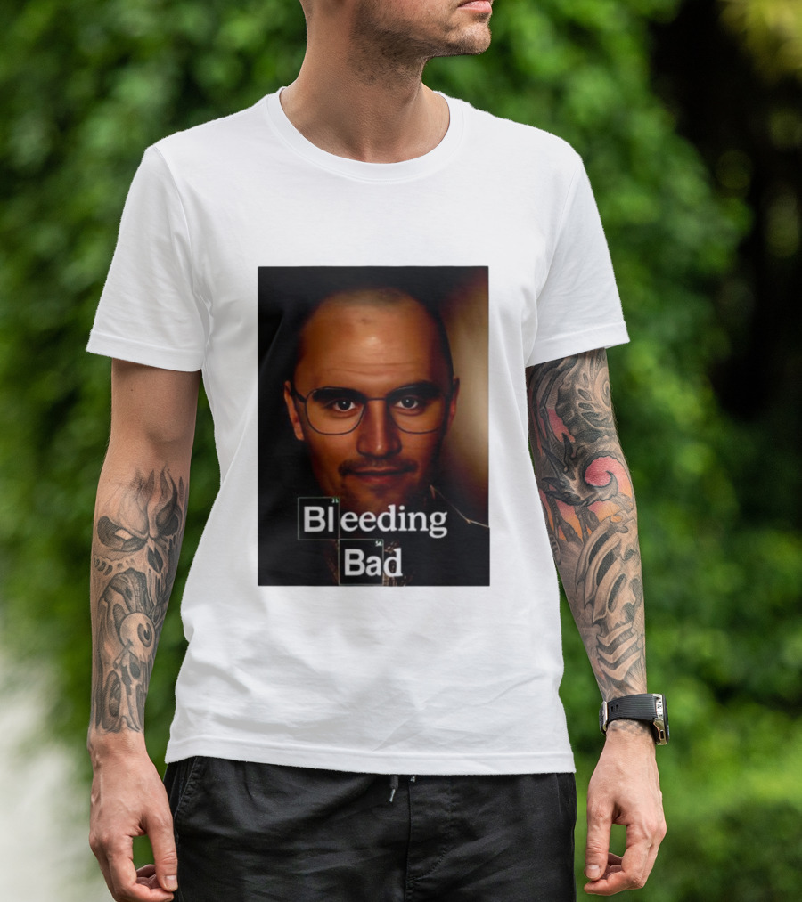 Bleeding Bad Bald Man With Glasses T-Shirt