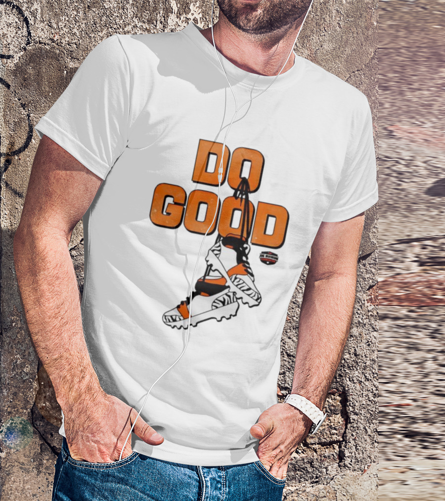 Do Good Football Cleats Cincinnati Orange Black Theme T-Shirt