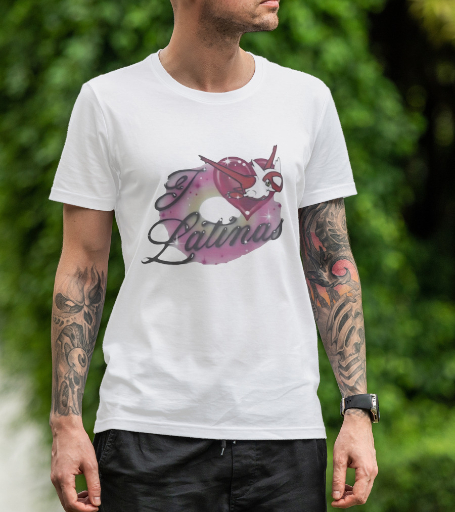 I Love Latinas Pokémon Latias Heart Design T-Shirt