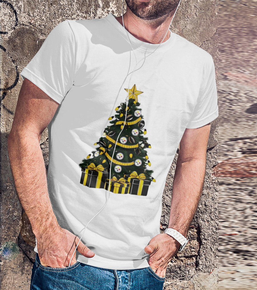 Pittsburgh Steelers Christmas Tree Holiday Decor NFL Football Gifts T-Shirt
