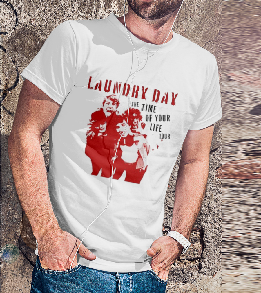 Laundry Day The Time Of Your Life Tour Group Red Silhouette T-Shirt