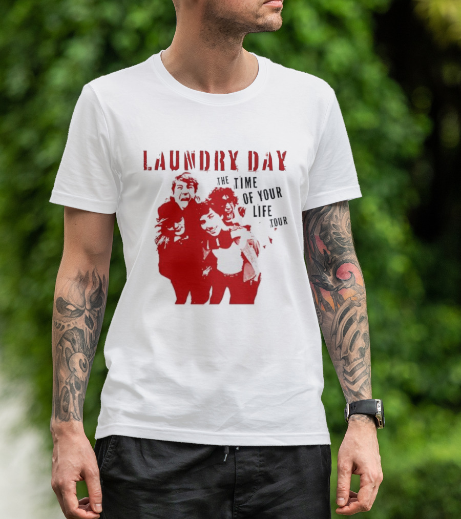 Laundry Day The Time Of Your Life Tour Group Red Silhouette T-Shirt