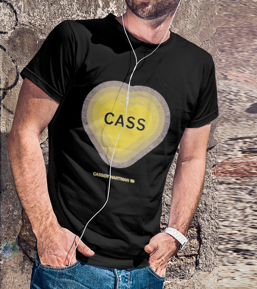 Cassidy Hartman Heartbeat Cass Heart Yellow Heart Pattern T-Shirt