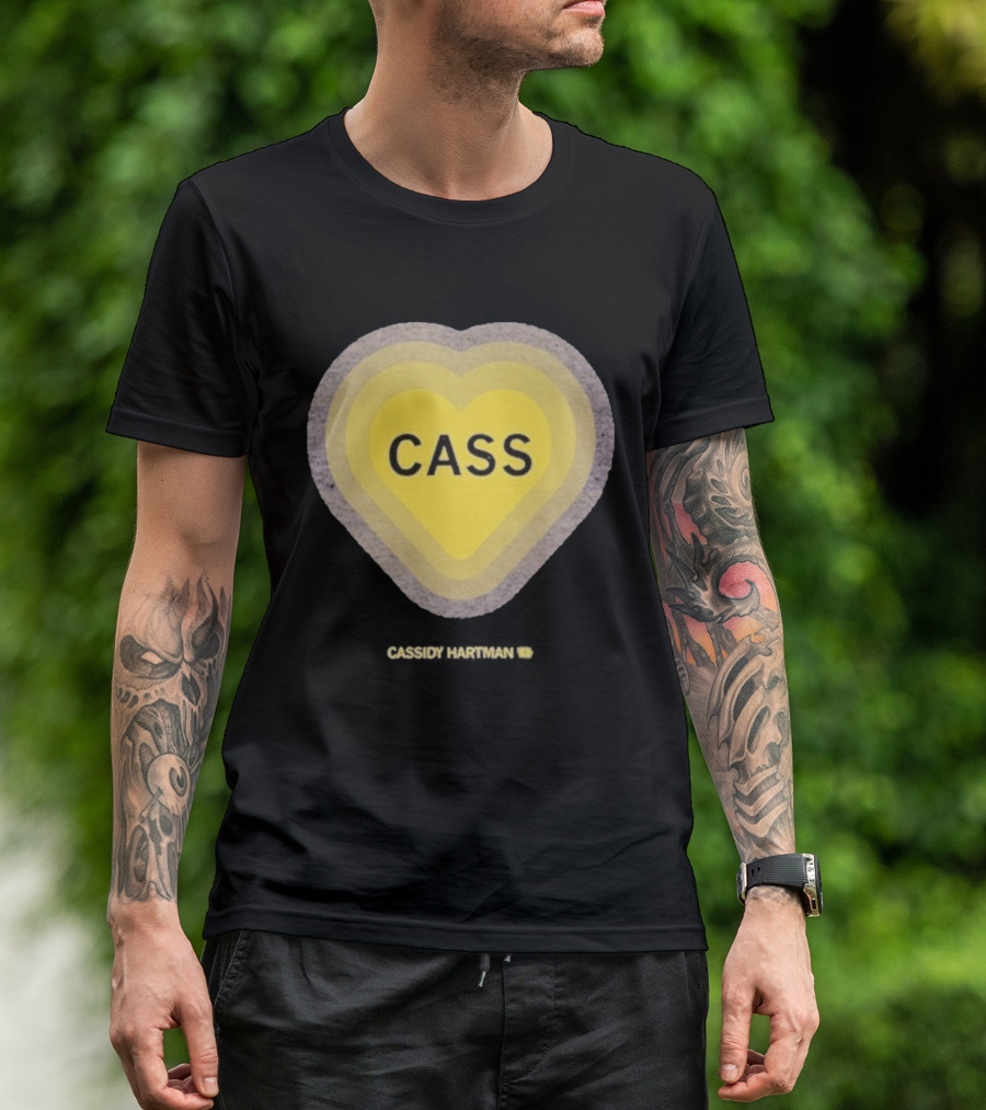 Cassidy Hartman Heartbeat Cass Heart Yellow Heart Pattern T-Shirt