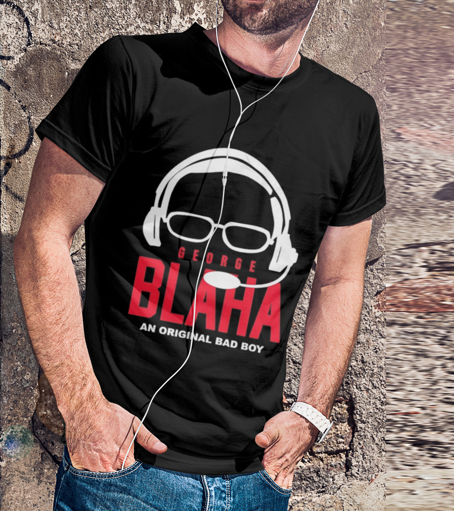 George Blaha Headset Glasses An Original Bad Boy Sports Writer T-Shirt
