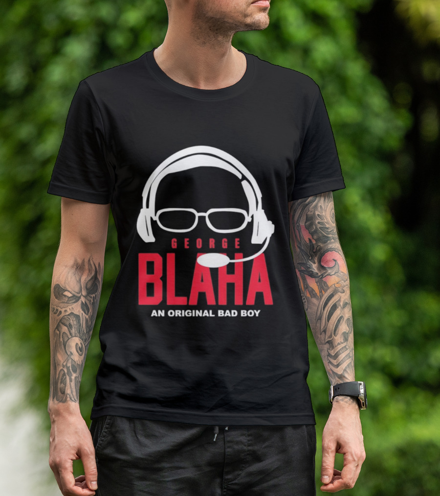 George Blaha Headset Glasses An Original Bad Boy Sports Writer T-Shirt