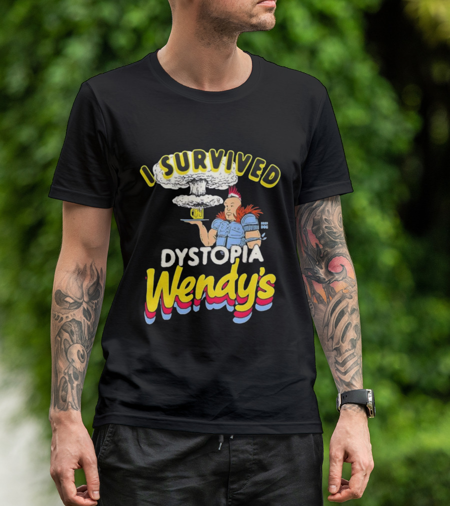 I Survived Dystopia Wendy’s Post-Apocalyptic Character Explosion T-Shirt