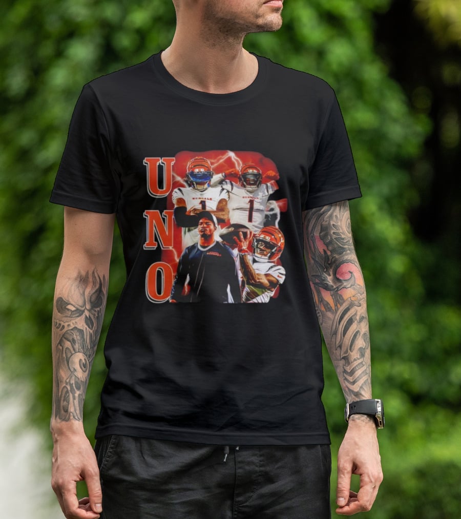 UNO Ja’Marr Chase Bengals Retro Vintage Style T-Shirt