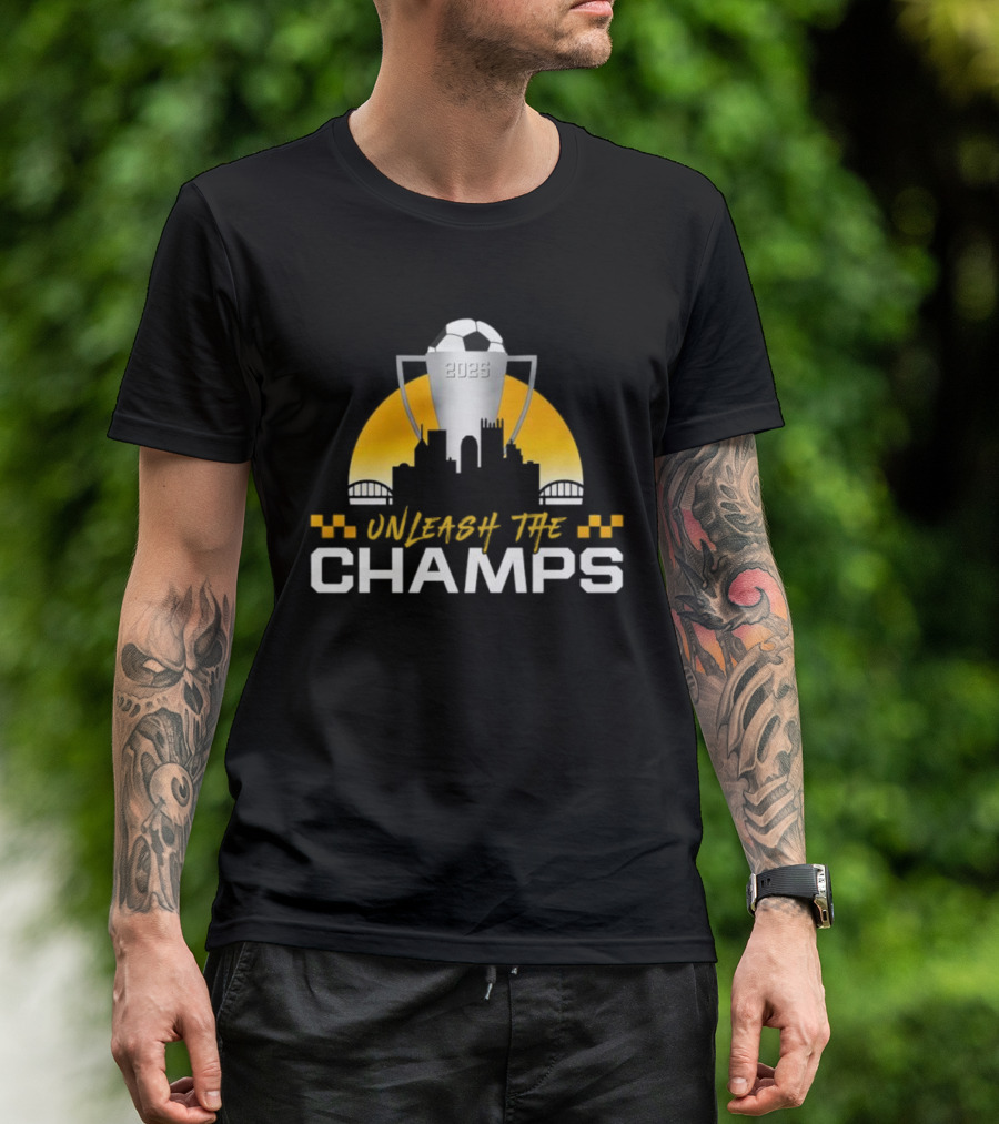 Unleash The Champs 2023 Soccer Trophy Champions T-Shirt