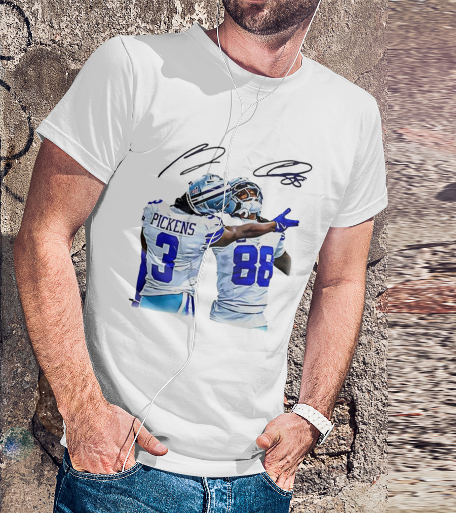 CeeDee Lamb George Pickens Dallas Cowboys We Dem Boyz Signature Football Duo T-Shirt