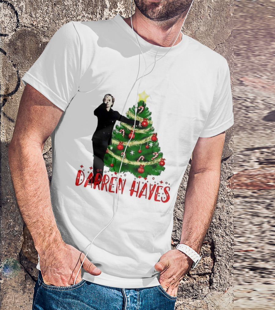 Darren Hayes Christmas Tree Candy Cane Star Holiday T-Shirt