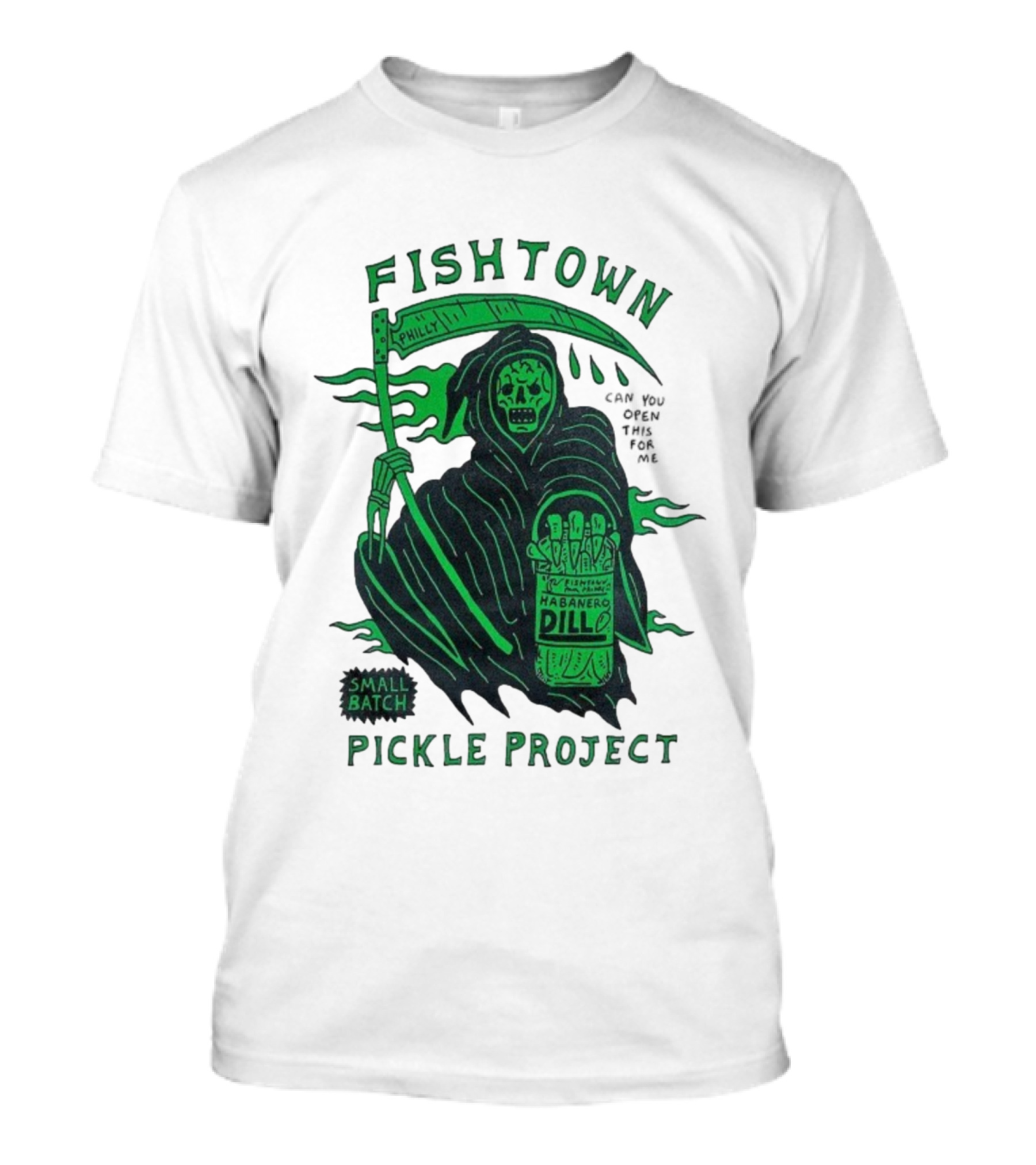 Fishtown Philly Pickle Project Habanero Dill Grim Reaper Small Batch T-Shirt