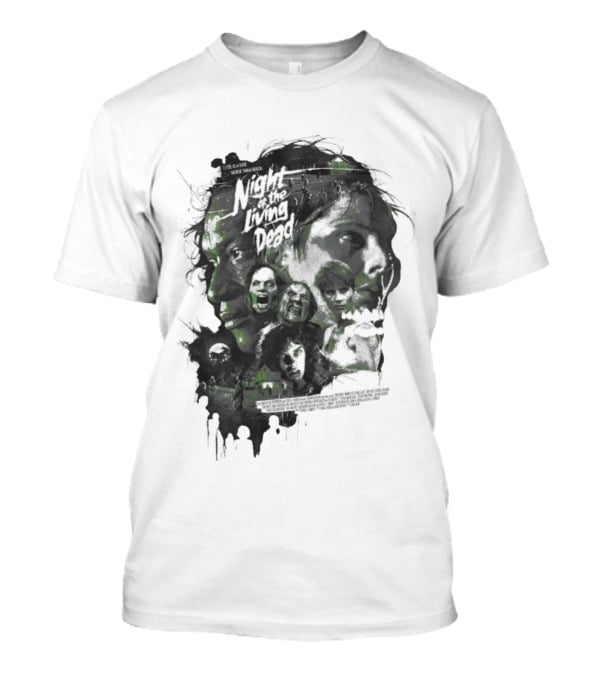 Night Of The Living Dead There Is A Fate Worse Than Death Classic Horror Movie Collage T-Shirt