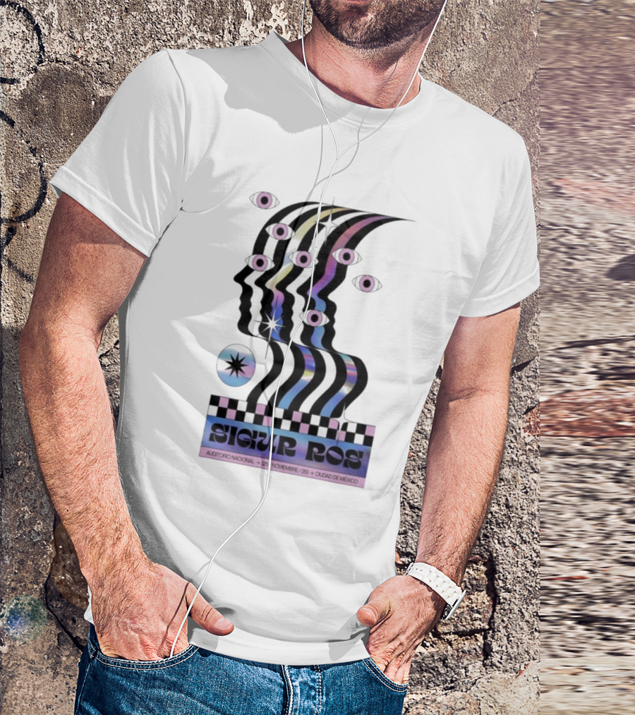 Sigur Ros Auditorio Nacional Mexico November 25 2025 Retro Psychedelic Concert Art T-Shirt