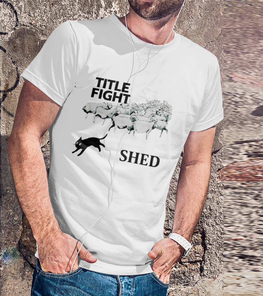 Title Fight Shed Sheep And Cat Imagery T-Shirt
