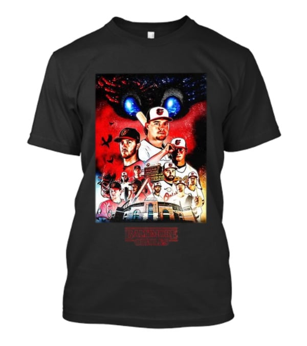 Baltimore Orioles Stranger Things Crossover With Camden Yards And Players T-Shirt