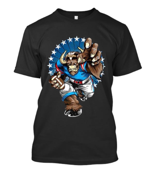 Buffalo Bills Minotaur Football Beast Starburst T-Shirt