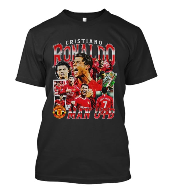 Cristiano Ronaldo Manchester United Man Utd Collage 2025 T-Shirt