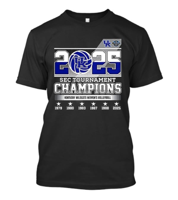 Kentucky Wildcats Women's Volleyball 2025 SEC Tournament Champions T-Shirt