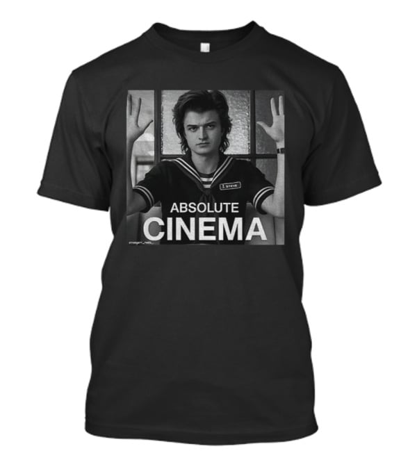 Stranger Things Steve Absolute Cinema Iconic Black And White Sailor Look T-Shirt