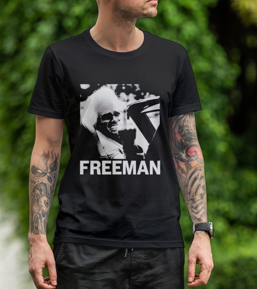 FREEMAN Smiling Iconic Black And White Face T-Shirt