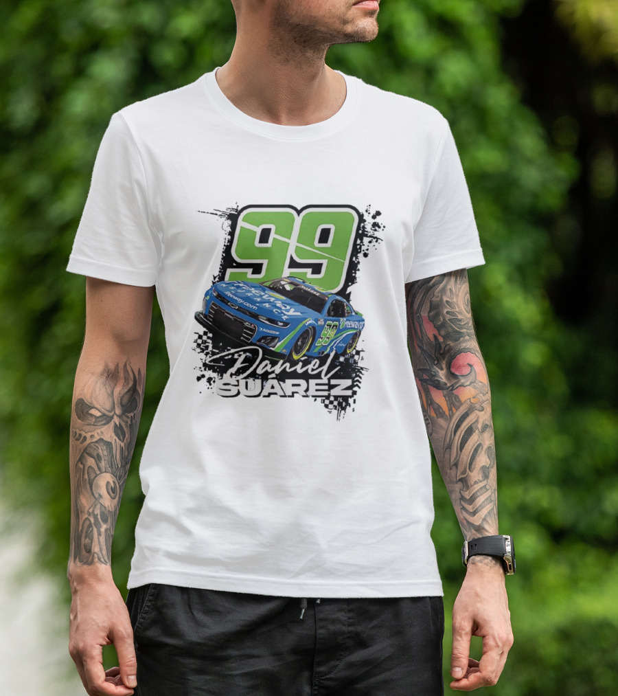 Daniel Suárez Number 99 Freeway Insurance Trackhouse Racing Chevrolet Camaro T-Shirt